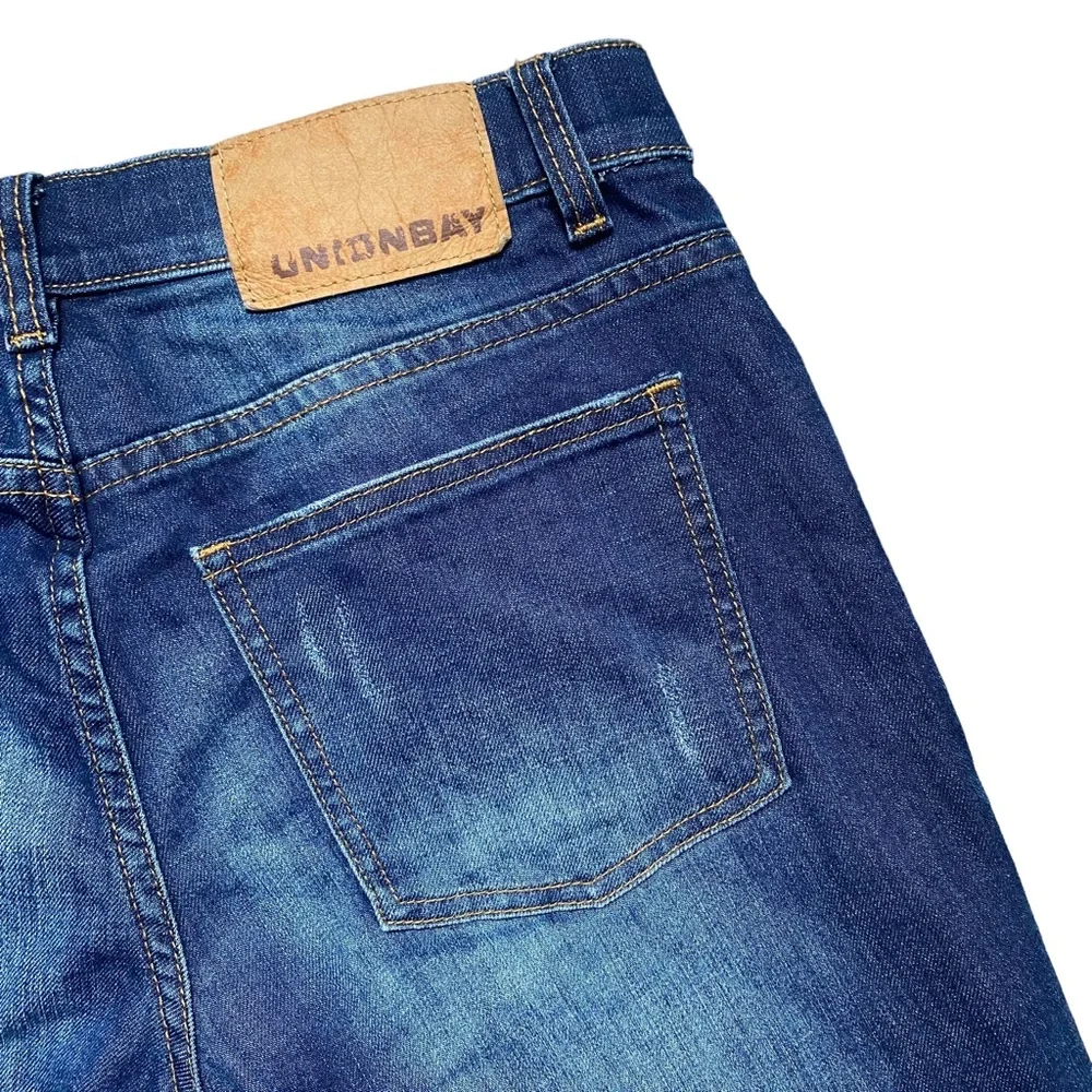 Union Bay Slim Boyfriend Straight Leg Distressed/Ripped Jeans 5